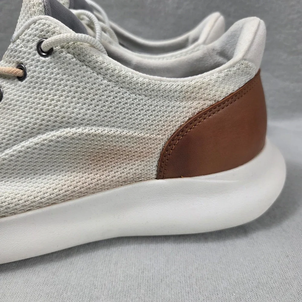 Johnston & Murphy Mens TRUFOAM Knit Mesh Sneakers Gray Brown 59-5118 Size 13M
